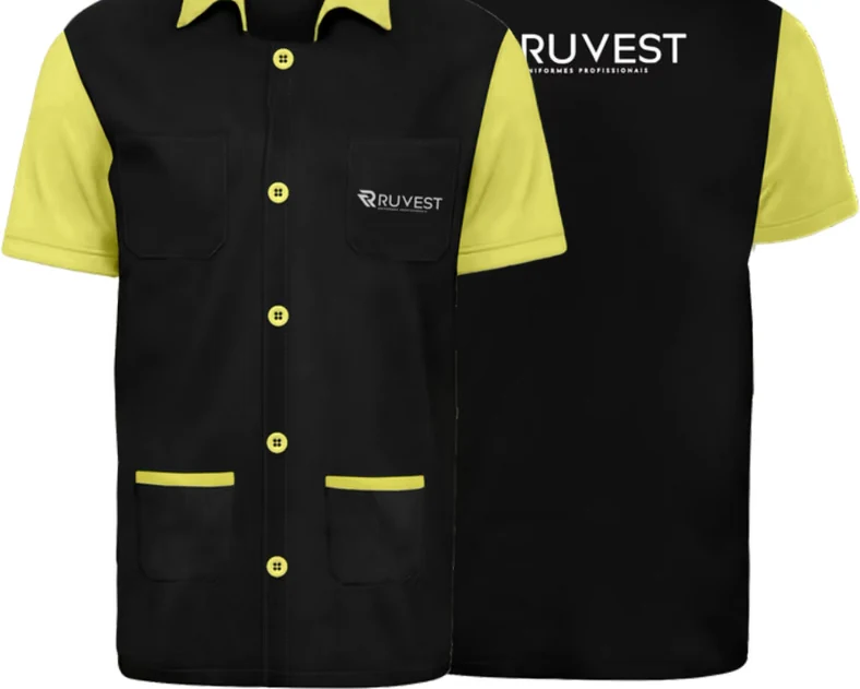 Peça de uniforme industrial produzida pela Ruvest Uniformes, em Londrina