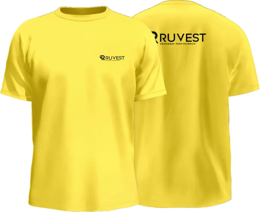Desenho da peça no catálogo Ruvest Uniformes, modelo Camiseta