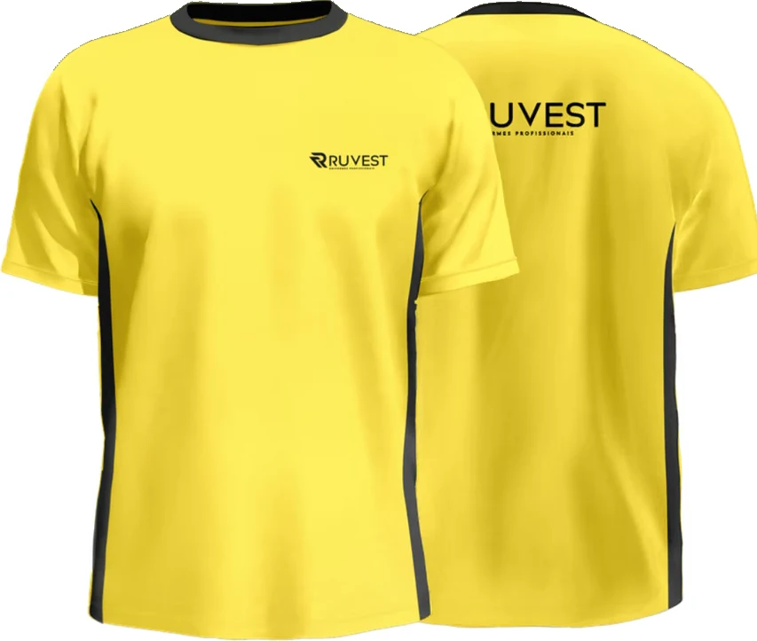 Desenho da peça no catálogo Ruvest Uniformes, modelo Camiseta